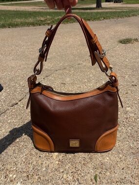 Dooney & Bourke Wexford Leather Hobo Shoulder Bag | Large Brown